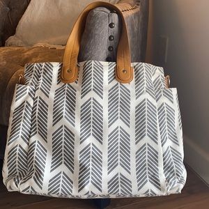 White Elm weekend bag, also used as a diaper bag